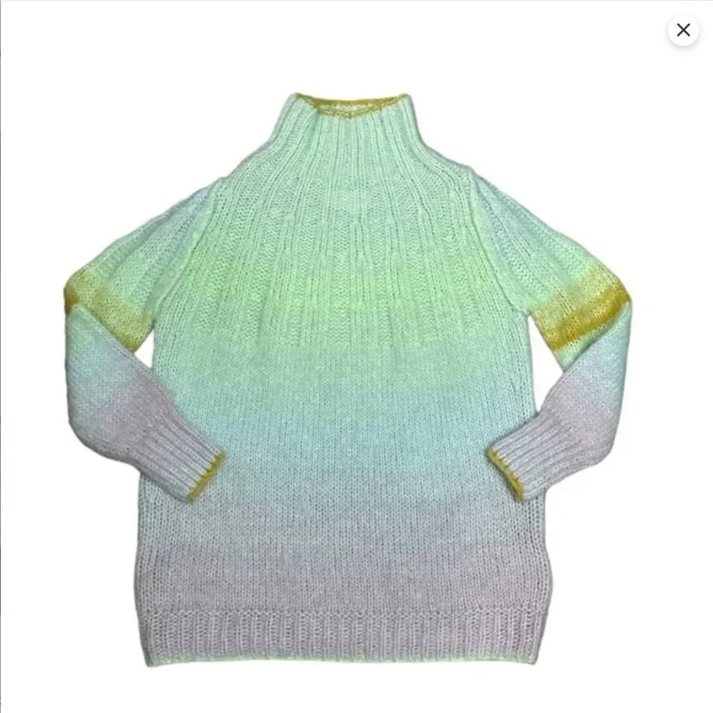 ANTHROPOLOGIE NWOT Perri Ombre Tunic Pullover Oversized Sweater XS - Picture 5 of 9